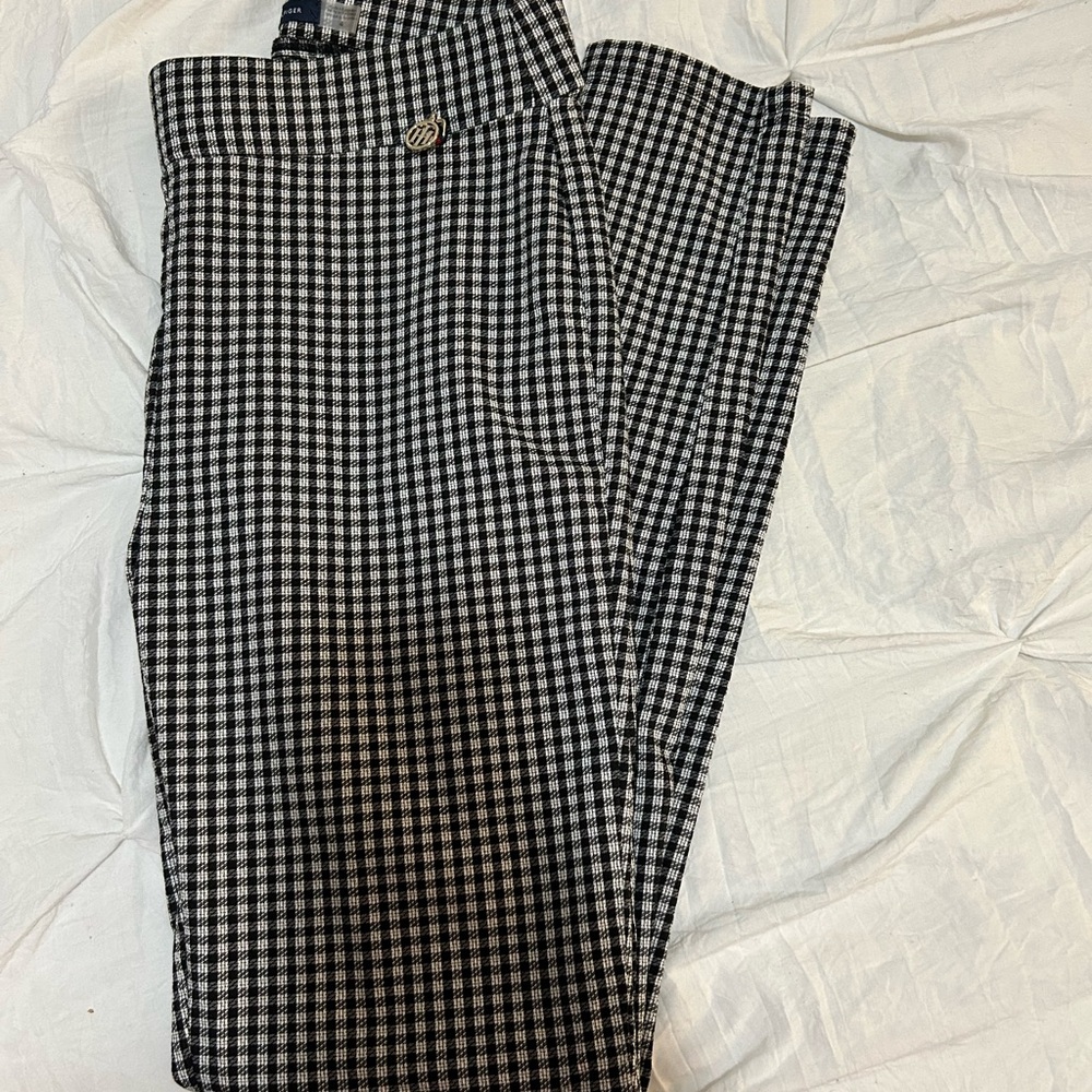 Tommy Hilfiger Black and White Checkered Pants